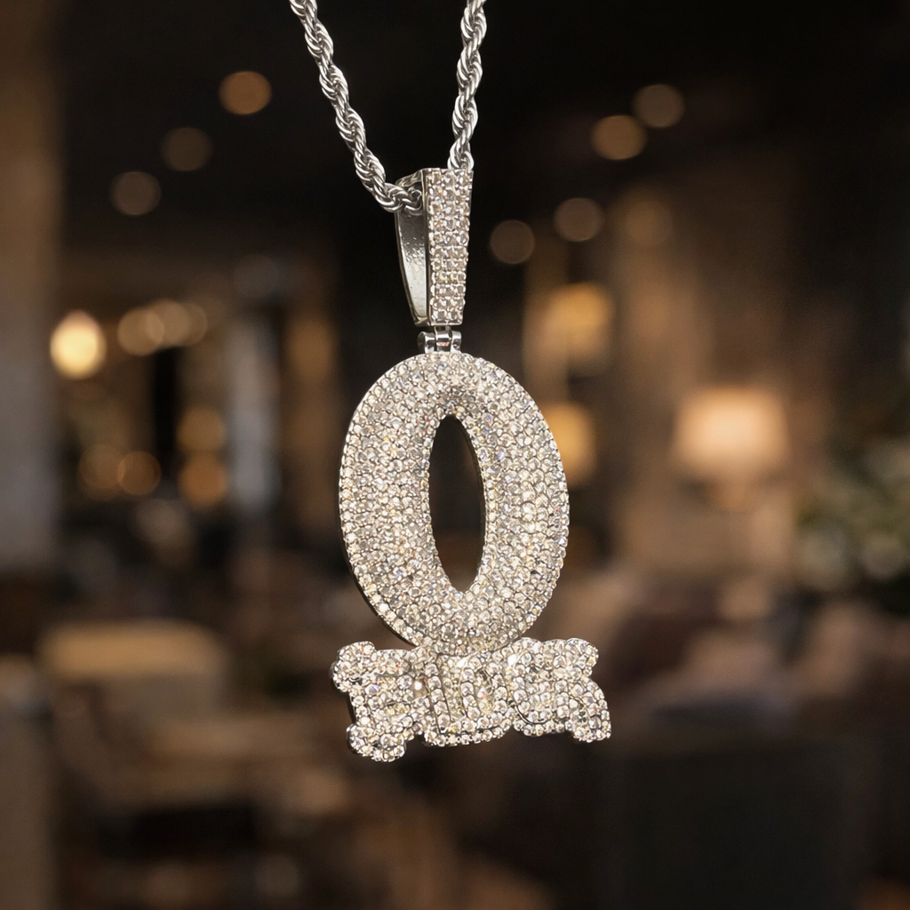 Urban Street O-Block Pendant - Iced Out Zircon Hip-Hop Necklace