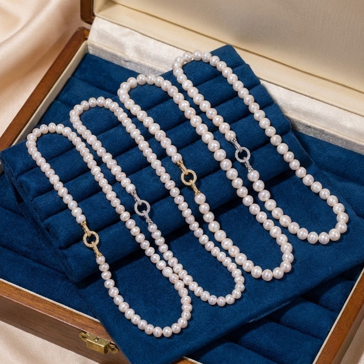 Luminous Grace Pearl Set - Authentic Freshwater Pearl Necklace & Jewelry Kit