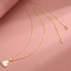 Pure Heart Necklace - S925 Sterling Silver Shell & Zircon Pendant